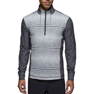 Lululemon sweat session mini akido stripe quarter zip men’s M